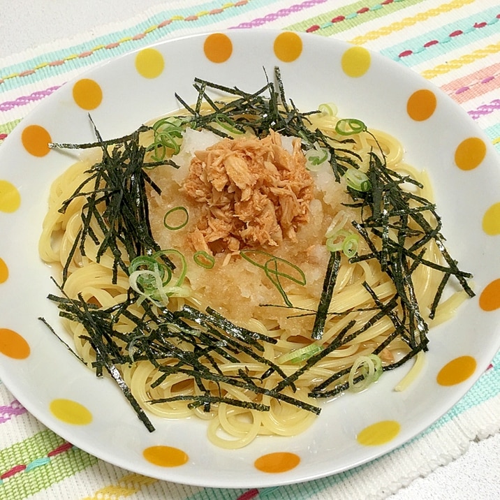 「めんツナかんかん」で♪大人のツナおろしパスタ